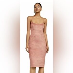 BCBGMaxAzria Alese Faux Suede Slip Dress.